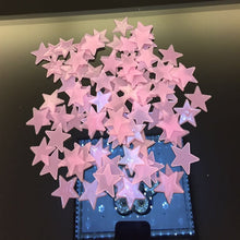 Load image into Gallery viewer, 100pcs/bag 3cm Glow in Dark Toys Luminous Star Stickers Bedroom Sofa Fluorescent Painting Toy PVC Stickers for Kids Room