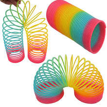 Load image into Gallery viewer, 1pcs Rainbow Circle Funny Toys Early Development Educational  Folding Plastic Spring Coil Children&#39;s Creative Magical Toys