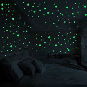 450/500pcs/set Luminous Star Dot Stickers Children Bedroom Fluorescent Painting Toy PVC Glow in Dark Toys Kids Room Decorations