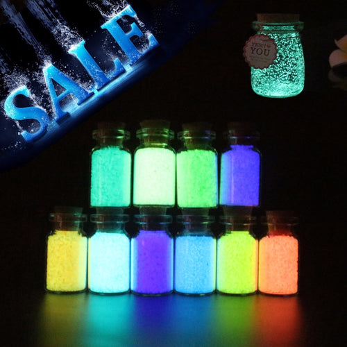 10g Luminous Sand Glow In The Dark Party DIY Bright Paint Star Wishing Bottle Fluorescent Particles Toys Drop Shipping