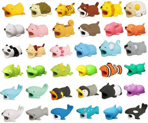 1pcs Cute Animals Usb Charger Cable Bite Protector for Iphone Andriod USB Cable Charger Protector